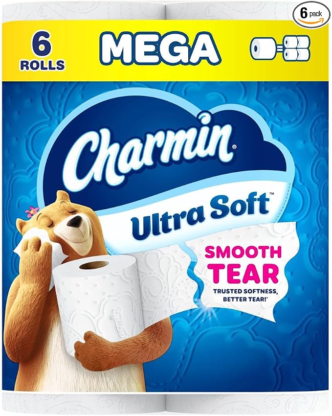 Charmin Ultra Soft Toilet Paper 6 Mega Rolls
