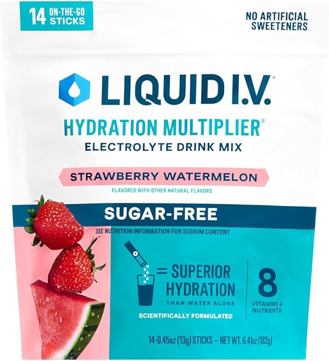 Liquid I.V. Sugar Free Electrolytes Strawberry Watermelon 14 Count