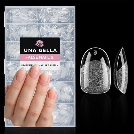 UNA GELLA Oval Round Nail Tips 504pcs