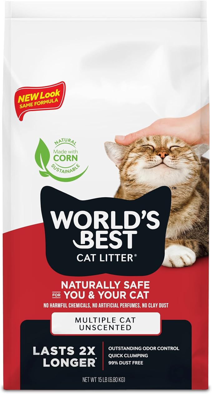 World's Best Cat Litter Multiple Cat Unscented 15lb