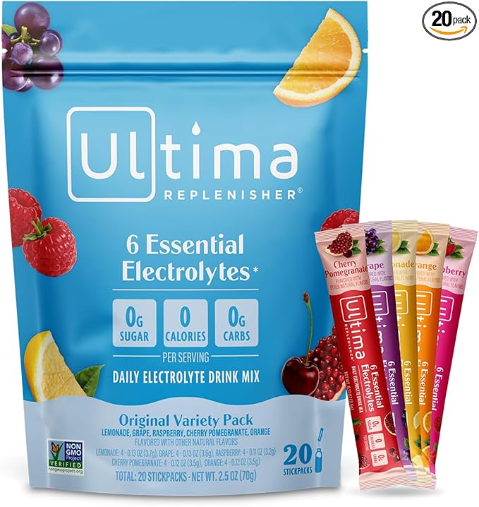 Ultima Replenisher Original Variety Electrolyte Packets 20 Count