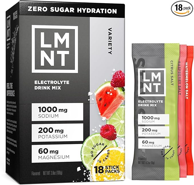 LMNT Zero Sugar Electrolytes Variety Pack 18 Count