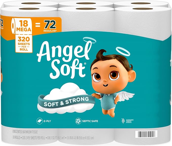 Angel Soft Toilet Paper 18 Mega Rolls