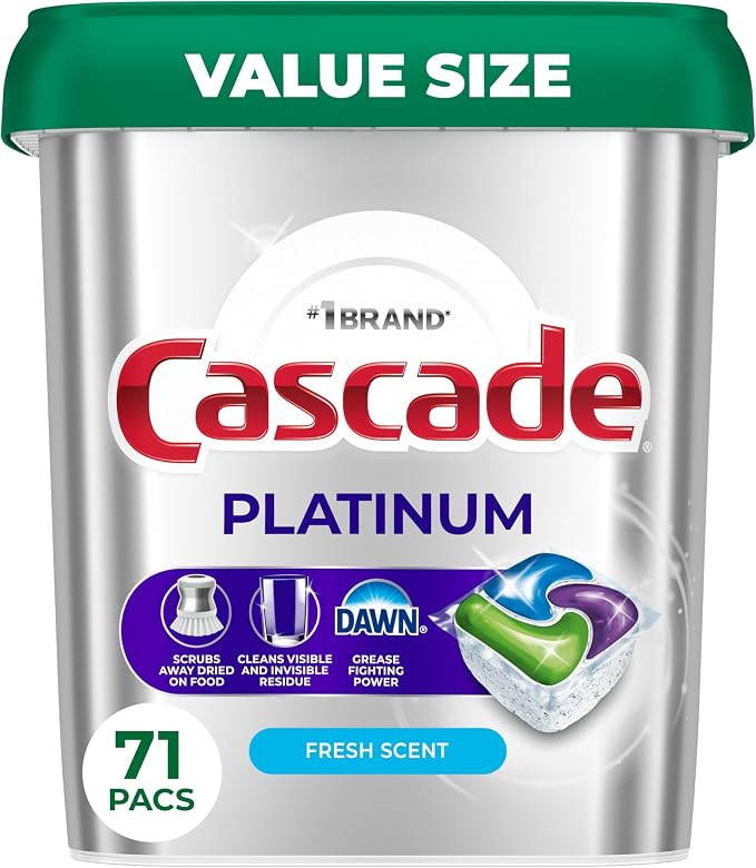 Cascade Platinum Dishwasher Pods Fresh 71 Count