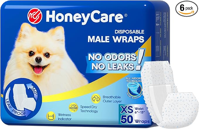 Honey Care All-Absorb Male Dog Wrap Extra Small
