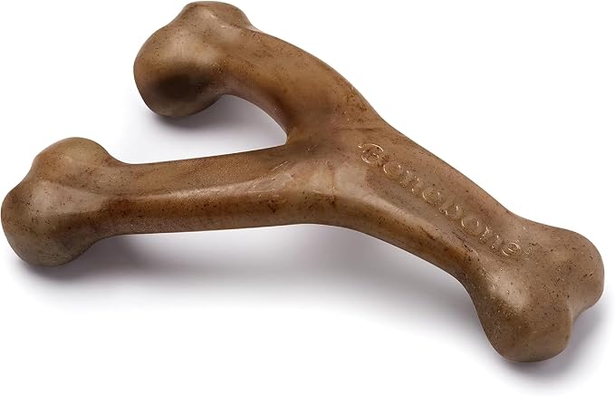 Benebone Wishbone Dog Chew Toy Bacon Medium