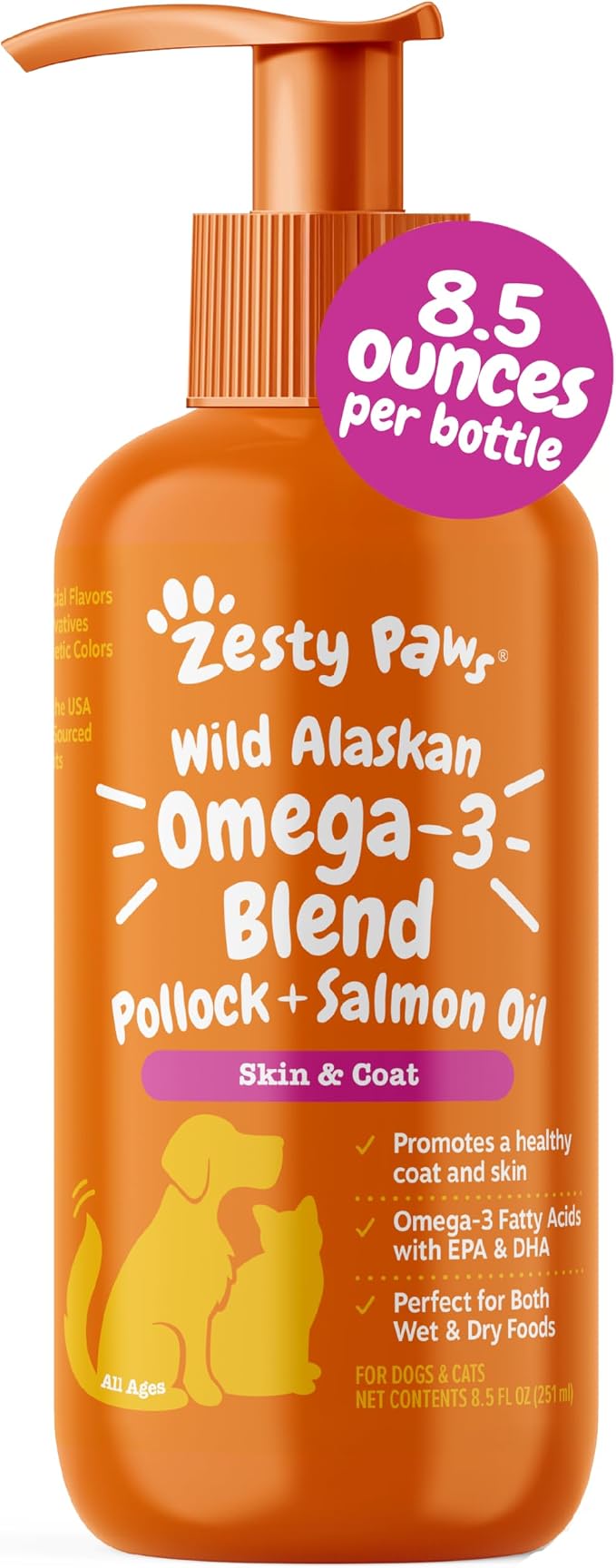 Zesty Paws Wild Alaskan Omega-3 Blend 8.5oz