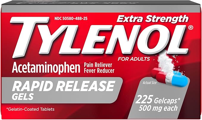 Tylenol Rapid Release Extra Strength Gelcaps 225 Count