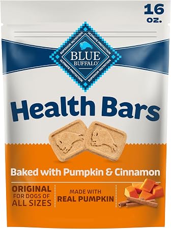 Blue Buffalo Health Bars Pumpkin Cinnamon Dog Biscuits 16oz