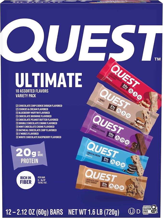 Quest Nutrition Ultimate Variety Pack Protein Bars 12 Count