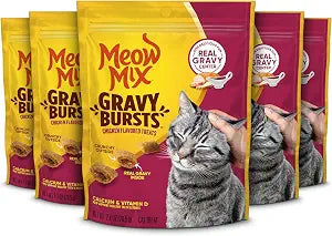 Meow Mix Gravy Bursts Chicken Cat Treats 5 Pack