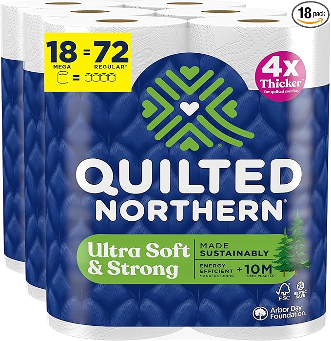 Quilted Northern Ultra Soft Strong Toilet Paper 18 Mega Rolls