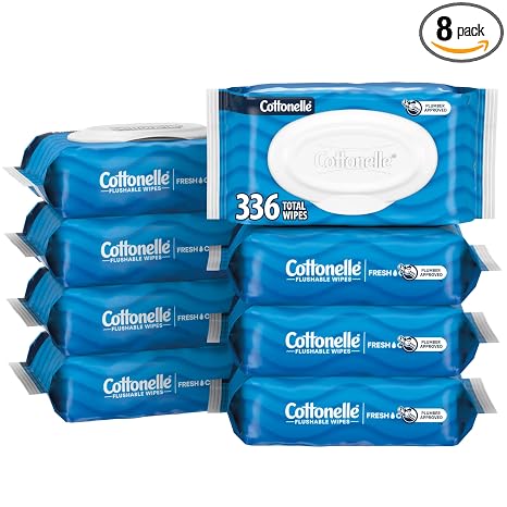 Cottonelle Fresh Feel Flushable Wet Wipes 8 Packs
