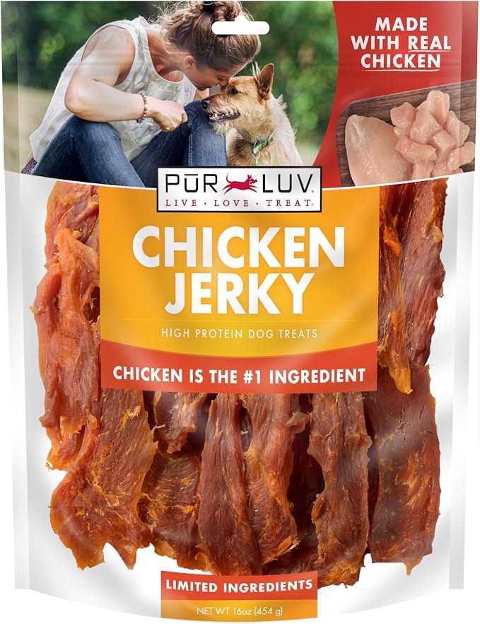 Pur Luv Chicken Jerky Dog Treats 16oz