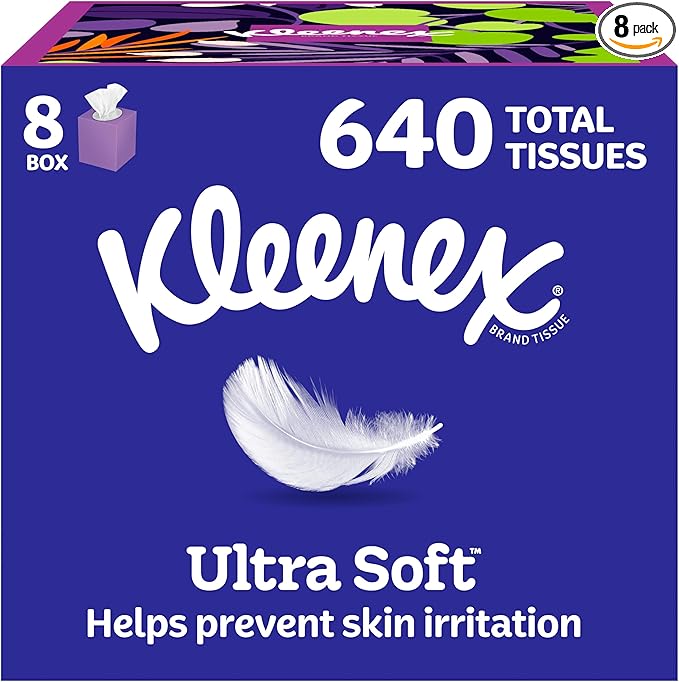 Kleenex Ultra Soft Facial Tissues 8 Cube Boxes