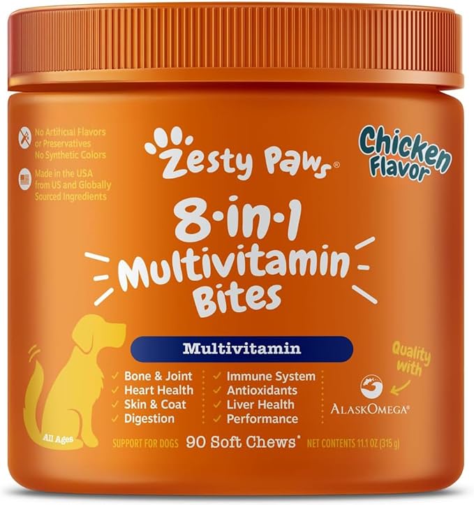 Zesty Paws Dog Multivitamin Chicken 90ct