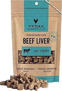 Vital Essentials Freeze Dried Beef Liver Dog Treats 2.1oz