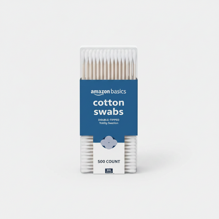 Amazon Basics Double-Tipped Cotton Swabs 500 Count