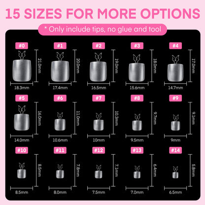 UNA GELLA Short Almond Nail Tips: 504PCS Short Fake Nails Soft Press On Gel Nail Tips Pre Shaped Almond Shape Home Nail Extension Full Cover, 12 Sizes Acrylic Gelly Tips