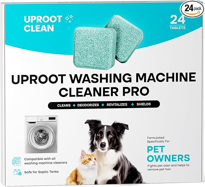 Uproot Clean Washing Machine Cleaner Tablets 24 Pack