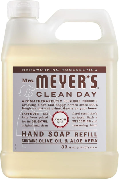 Mrs. Meyer's Clean Day, Hand Soap Refill, Lavender Scent, 33 Fl Oz