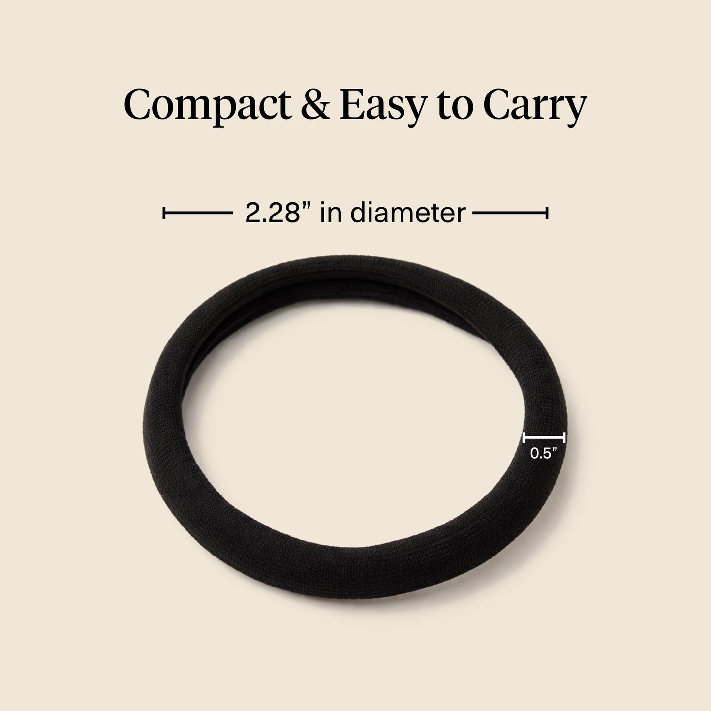 Kitsch Nylon Hair Ties No Damage - Stretchable Hair Bands for Strong All-Day Hold, Ponytail Holders | Hair Accessories for Girls - Black, 12 Pcs