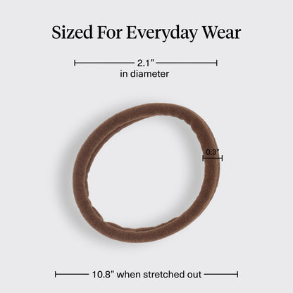 Kitsch Nylon Hair Ties No Damage - Stretchable Hair Bands for Strong All-Day Hold, Ponytail Holders | Hair Accessories for Girls - Black, 12 Pcs