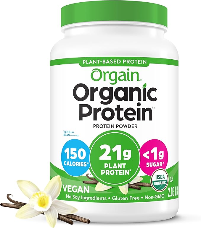 Orgain Organic Vegan Protein Powder Vanilla Bean 2.03lb