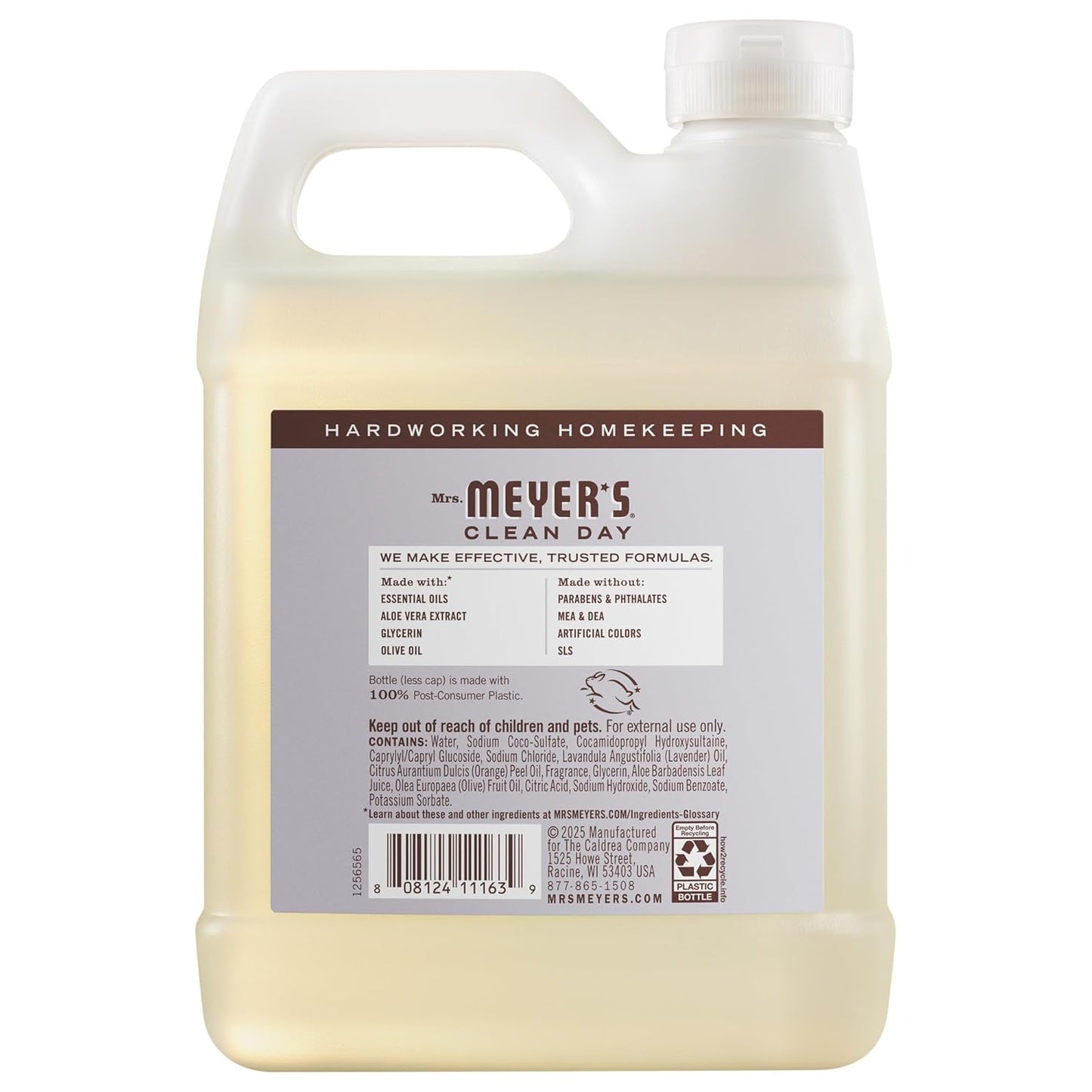 Mrs. Meyer's Clean Day, Hand Soap Refill, Lavender Scent, 33 Fl Oz