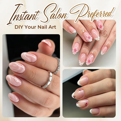 UNA GELLA Short Almond Nail Tips: 504PCS Short Fake Nails Soft Press On Gel Nail Tips Pre Shaped Almond Shape Home Nail Extension Full Cover, 12 Sizes Acrylic Gelly Tips