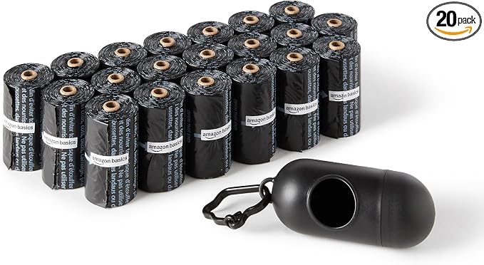 Amazon Basics Dog Poop Bags with Dispenser 300 Count