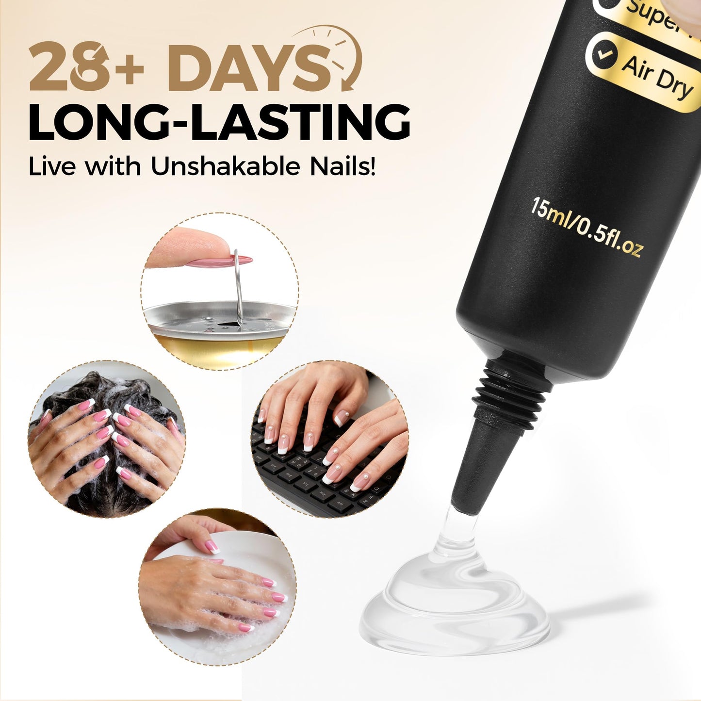 UNA GELLA Short Almond Nail Tips: 504PCS Short Fake Nails Soft Press On Gel Nail Tips Pre Shaped Almond Shape Home Nail Extension Full Cover, 12 Sizes Acrylic Gelly Tips