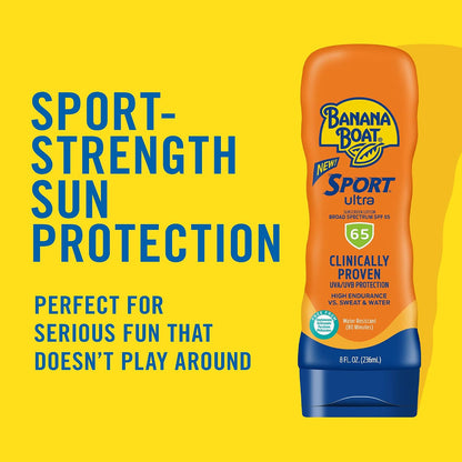 Banana Boat Sport Ultra Sunscreen Lotion SPF 30, Travel Size 3oz Twin Pack, Sweat & Water Resistant Sunblock for Active Lifestyle(Pack of 2)