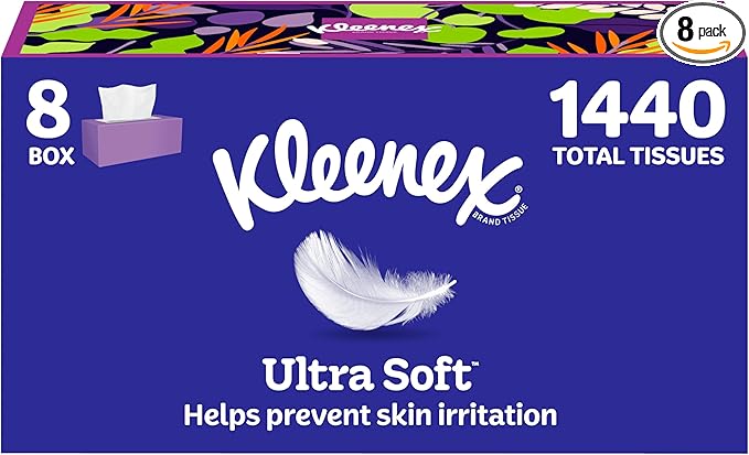 Kleenex Ultra Soft Facial Tissues 8 Flat Boxes