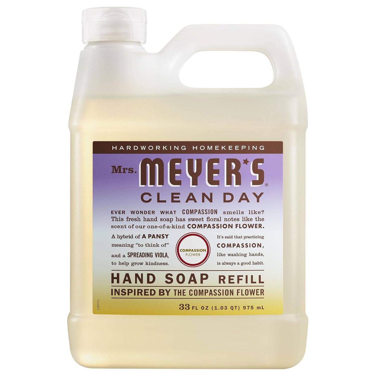 Mrs. Meyer's Clean Day, Hand Soap Refill, Lavender Scent, 33 Fl Oz