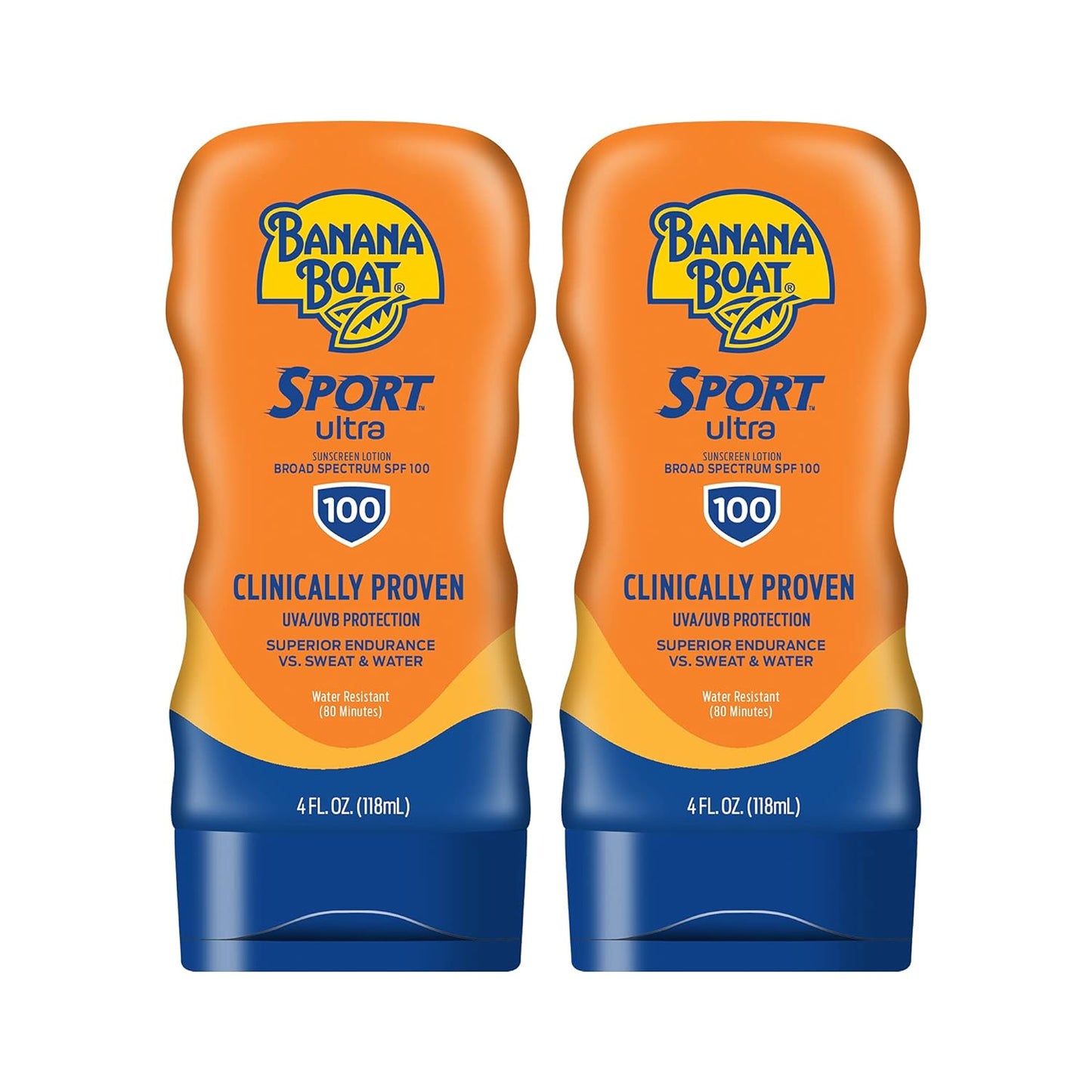 Banana Boat Sport Ultra Sunscreen Lotion SPF 30, Travel Size 3oz Twin Pack, Sweat & Water Resistant Sunblock for Active Lifestyle(Pack of 2)