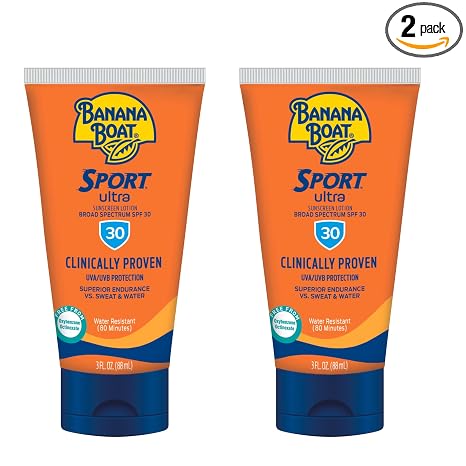 Banana Boat Sport Ultra Sunscreen Lotion SPF 30 3oz Twin Pack