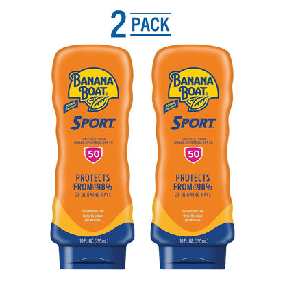 Banana Boat Sport Ultra Sunscreen Lotion SPF 30, Travel Size 3oz Twin Pack, Sweat & Water Resistant Sunblock for Active Lifestyle(Pack of 2)