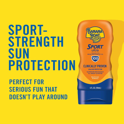Banana Boat Sport Ultra Sunscreen Lotion SPF 30, Travel Size 3oz Twin Pack, Sweat & Water Resistant Sunblock for Active Lifestyle(Pack of 2)