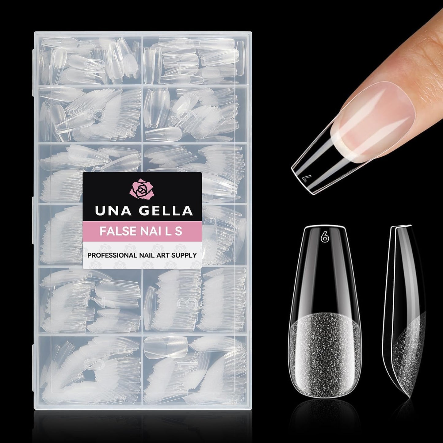 UNA GELLA Short Almond Nail Tips: 504PCS Short Fake Nails Soft Press On Gel Nail Tips Pre Shaped Almond Shape Home Nail Extension Full Cover, 12 Sizes Acrylic Gelly Tips