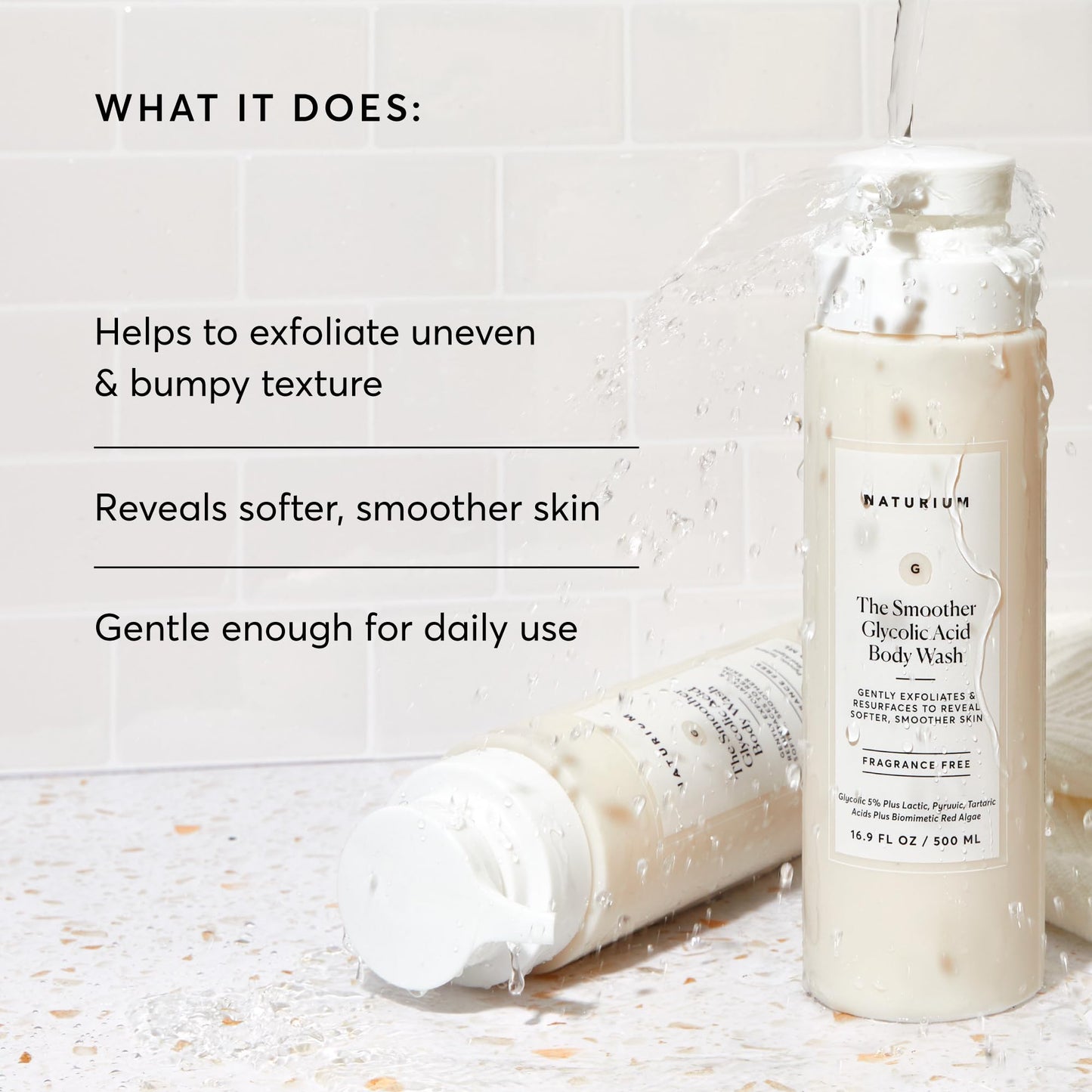 Naturium The Multi-Vitamin Daily Nutrients Body Wash, Hydrating Cleanser, 16.9 oz