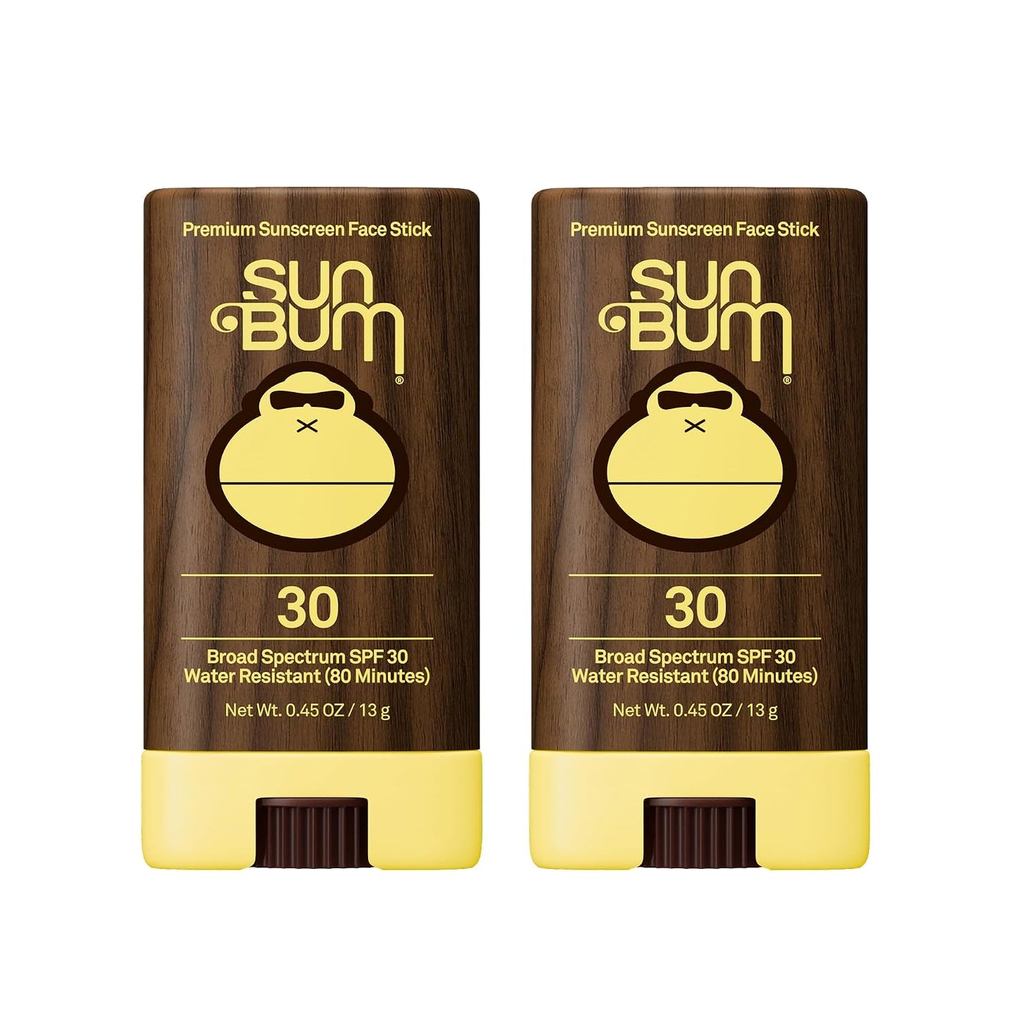 Sun Bum Original SPF 30 Face Stick Sunscreen - Water-Resistant Broad Spectrum Facial Sunscreen with Vitamin E - Hawaii 104 Act Compliant (Without Octinoxate & Oxybenzone) - Travel Friendly - 0.45 oz