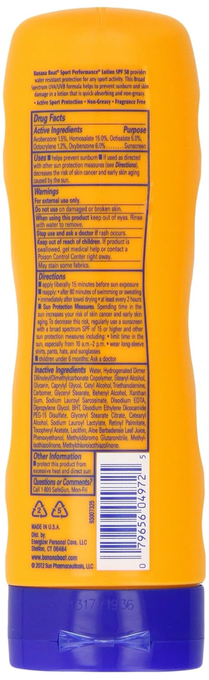 Banana Boat Sport Ultra Sunscreen Lotion SPF 30, Travel Size 3oz Twin Pack, Sweat & Water Resistant Sunblock for Active Lifestyle(Pack of 2)