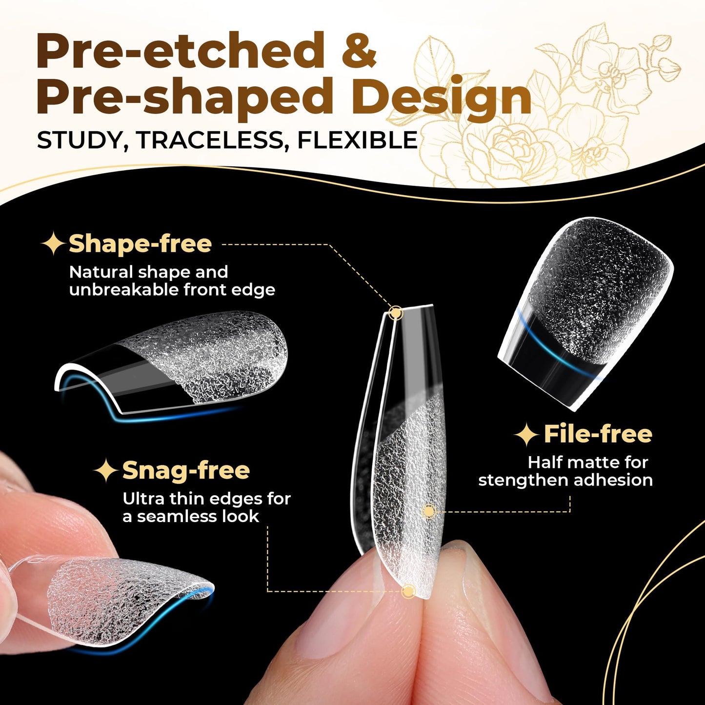 UNA GELLA Short Almond Nail Tips: 504PCS Short Fake Nails Soft Press On Gel Nail Tips Pre Shaped Almond Shape Home Nail Extension Full Cover, 12 Sizes Acrylic Gelly Tips