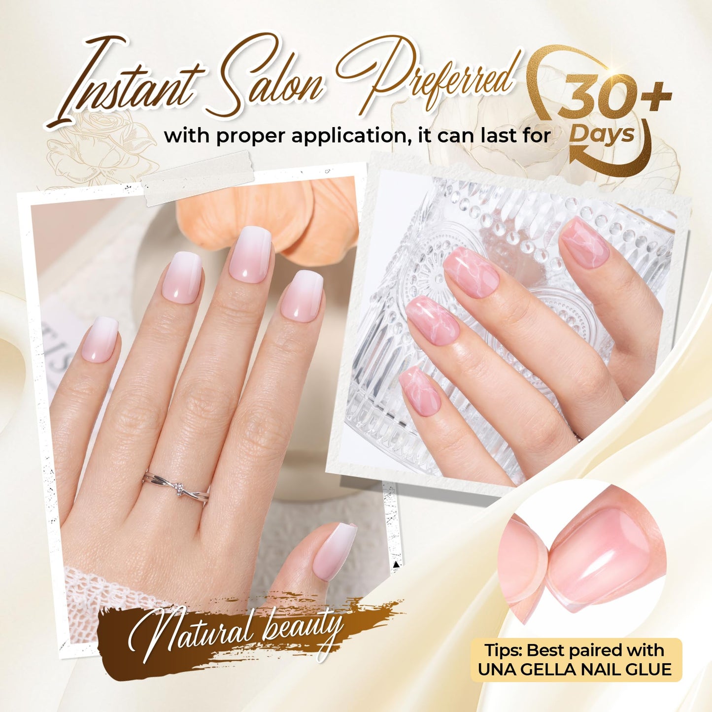 UNA GELLA Short Almond Nail Tips: 504PCS Short Fake Nails Soft Press On Gel Nail Tips Pre Shaped Almond Shape Home Nail Extension Full Cover, 12 Sizes Acrylic Gelly Tips