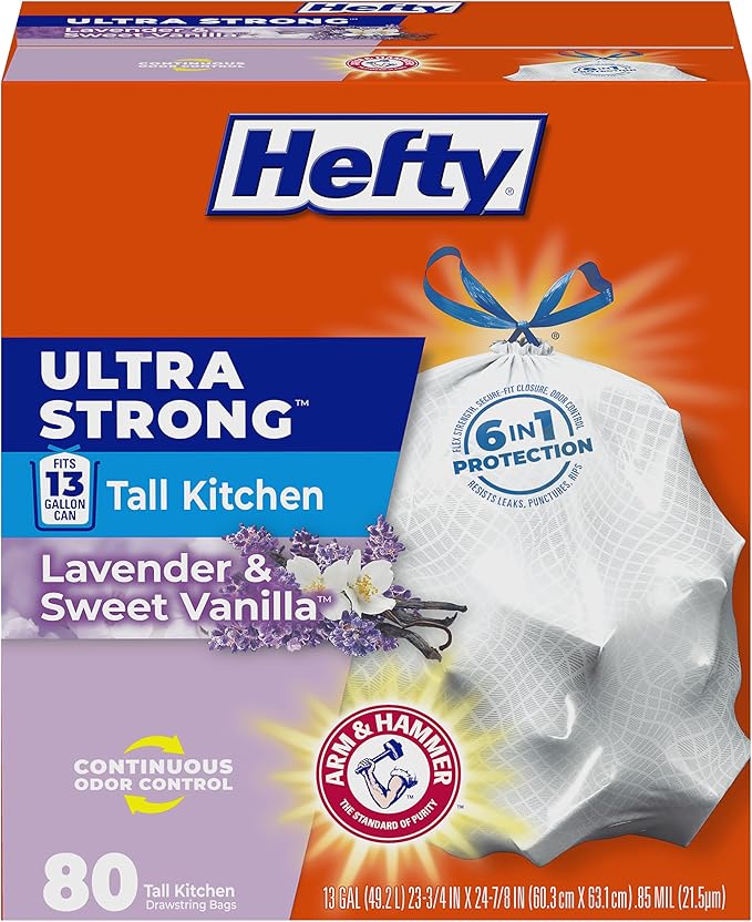 Hefty Ultra Strong 13 Gallon Trash Bags 80 Count