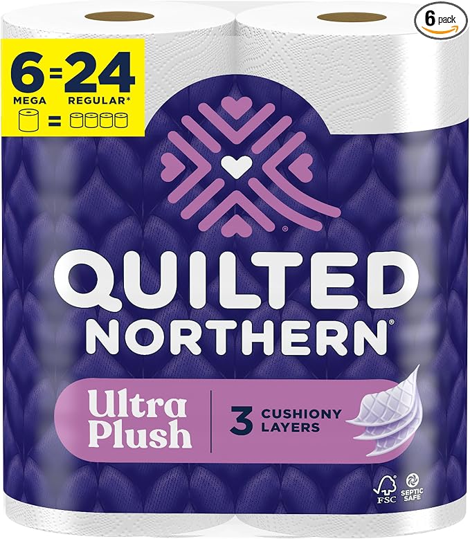 Quilted Northern Ultra Plush Toilet Paper 6 Mega Rolls