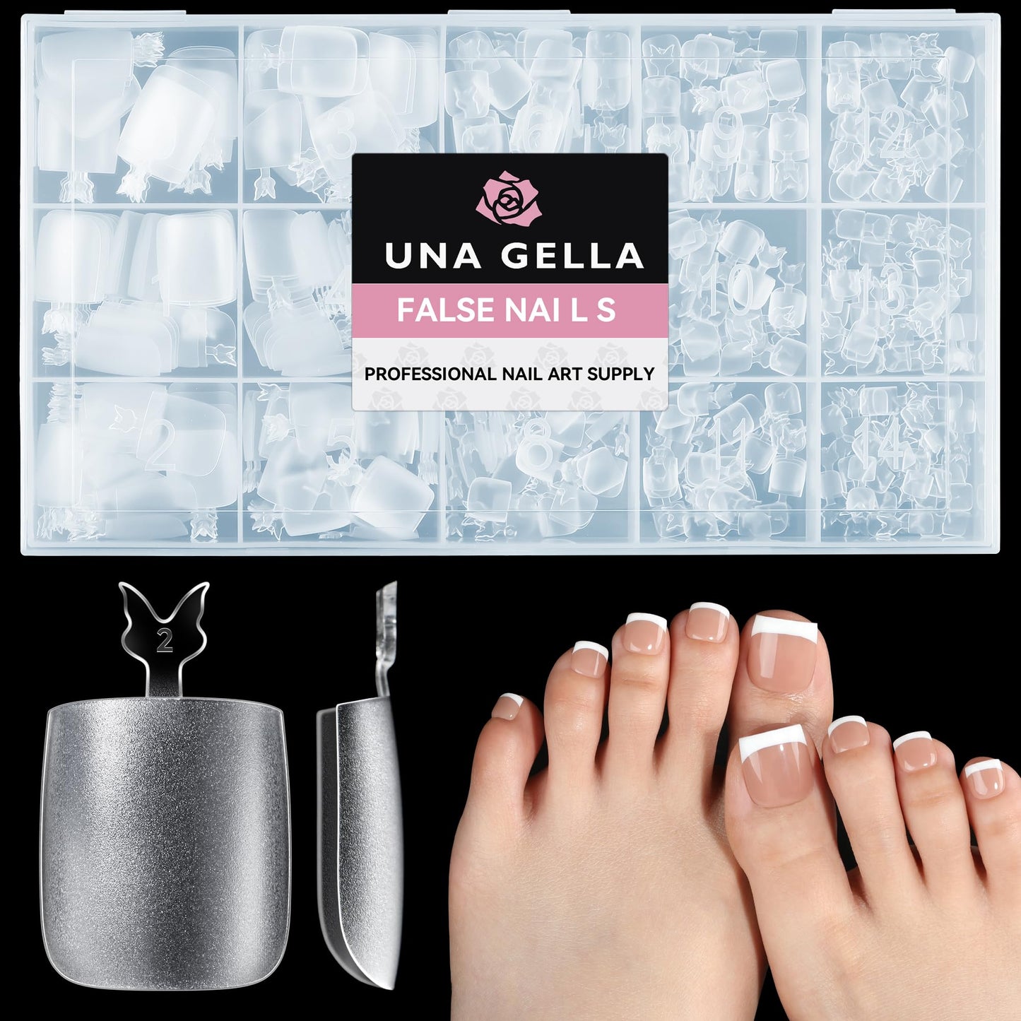 UNA GELLA Short Almond Nail Tips: 504PCS Short Fake Nails Soft Press On Gel Nail Tips Pre Shaped Almond Shape Home Nail Extension Full Cover, 12 Sizes Acrylic Gelly Tips