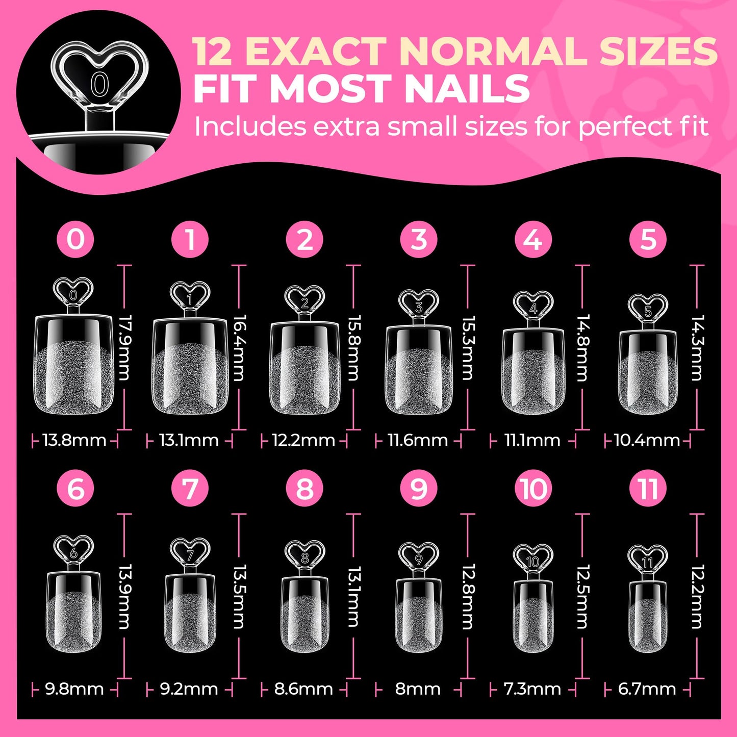 UNA GELLA Short Almond Nail Tips: 504PCS Short Fake Nails Soft Press On Gel Nail Tips Pre Shaped Almond Shape Home Nail Extension Full Cover, 12 Sizes Acrylic Gelly Tips