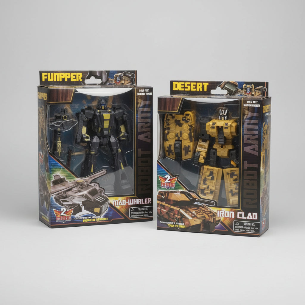 Desert Army Iron Clad 2-in-1 Transformer Robot Toy